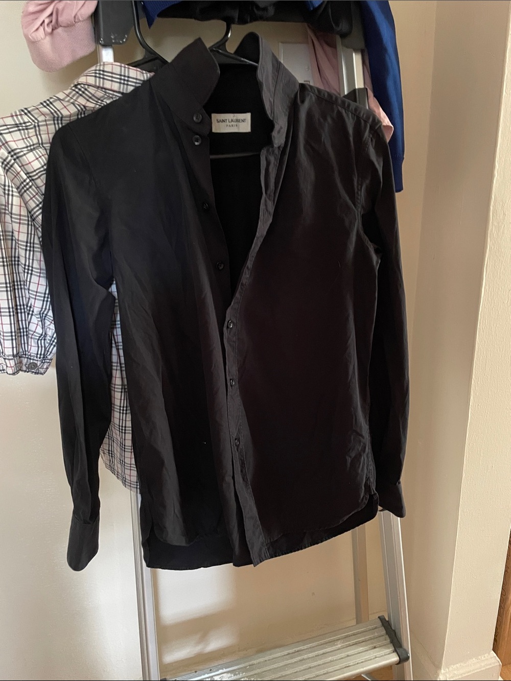 Saint Laurent Black Interior Label Shirt